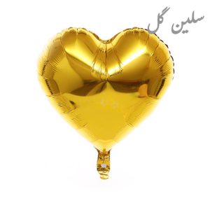 Golden foil heart balloon